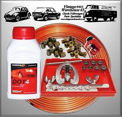 Volkswagen Golf Mk3 Copper Brake Pipe Flarer Repair Kit & Brake Fluid Fashion