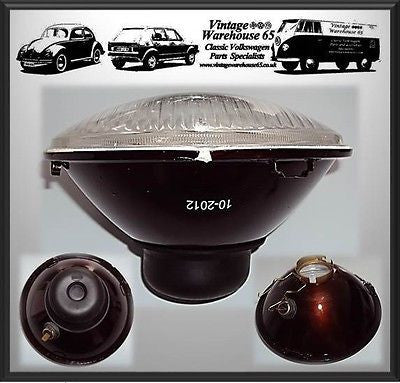 Vintage Warehouse  7  Sealed Beam Halogen Conversion 6V Headlights No Sidelights Supply