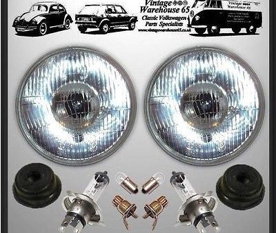 Porsche 356 USA Import 7  6 Volt Sealed Beam Halogen Conversion Headlight Kit Fashion