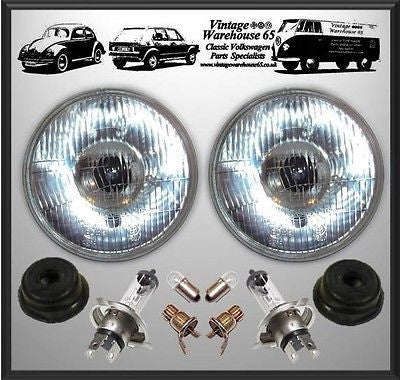 Porsche 356 USA Import 7  6 Volt Sealed Beam Halogen Conversion Headlight Kit Fashion