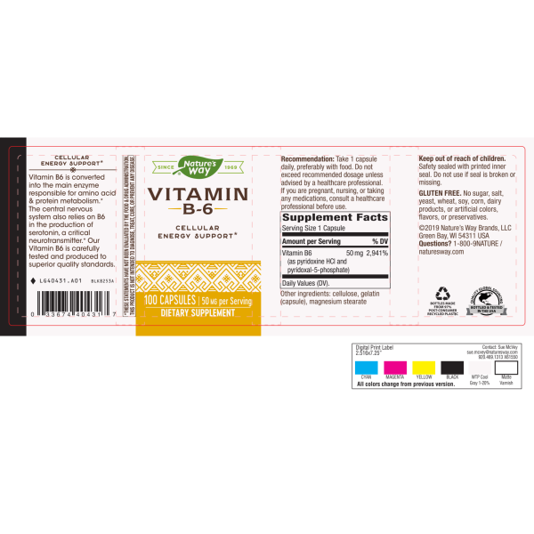 Vitamin B-6 50 mg For Sale