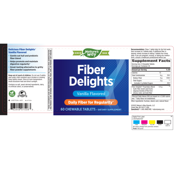 Fiber Delights - Vanilla 60 chew For Discount