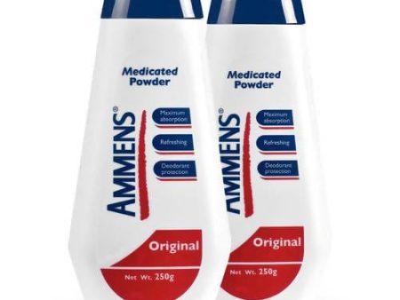 Ammens Medicated Talcum Powder for Deodorizing and Refreshing Protection 2 Units   250 g-277116 Supply