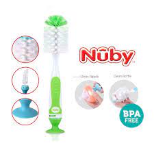 Nuby Bottle & Nipple Brush with Suction Base - 04852605523 Sale