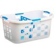 Clorox Plastic Laundry Baskets with Divider, 2-in-1 Sorter and Clothing Folding Board | Odor Protection & Comfort Grip Handles | 2-Bushel Hamper Storage, Wide - 74973276086 Online Hot Sale