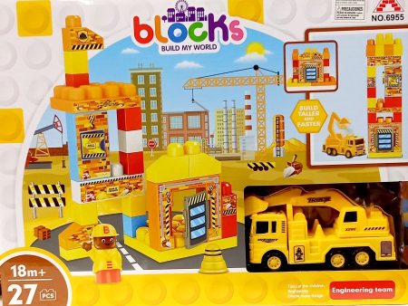 GTBW Building Block Set Construction 27pcs: COLOUR- Identify colour improve eyesight - BCD-6955 For Cheap