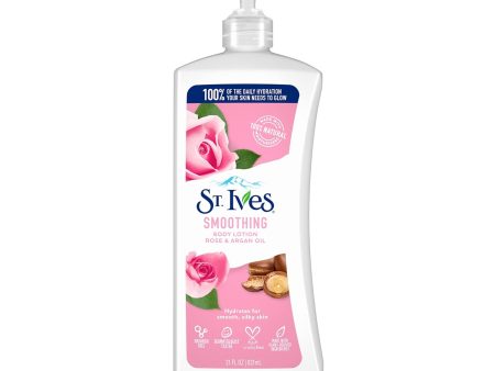 St. Ives Smoothing Hand & Body Lotion for Dry Skin Rose and Argan Oil Made with 100% Natural Moisturizers 21 oz - 07704300203 For Discount