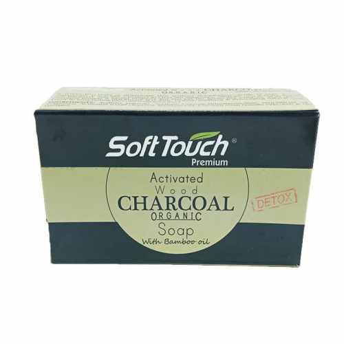 Soft Touch Activated Wood Charcoal Soap with Bamboo Oil 125g - 8906022452792 Fashion