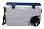 Igloo Maxcold Roller Cooler 90 Qt, with folding handle wheels in ash gray and blue, easy to transport - 450603 Online