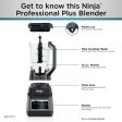 Ninja Professional Plus Blender with Auto-iQ - Prepare smoothies, slushies and juices for your  family. The 72 oz Total Crushing pitcher is great for making delicious large juices for the whole family with preset programs that do the work for you - 444894 Discount