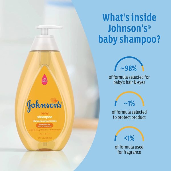 Johnson s Baby Tear Free Shampoo, No Parabens Phthalates Sulfates Dyes, Fresh, 13.6 Fl Oz - 38137117730 Supply