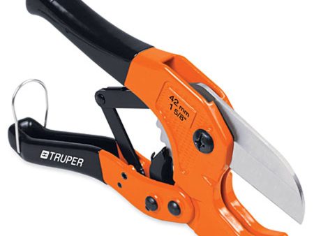 Truper 1 5 8  Ratcheting PVC Pipe Cutter, 1-5 8  Plastic Pipe Cutter - 12860 Hot on Sale