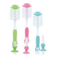 Nuby Bottle & Nipple Brush with Suction Base - 04852605523 Sale