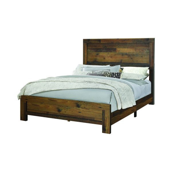 Sidney Eastern King Panel Bed Rustic Pine - 223141KE Cheap